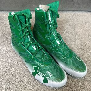 Men’s Under Armour Highlight MC Green Football Cleats Size 13 3000177-103 NEW